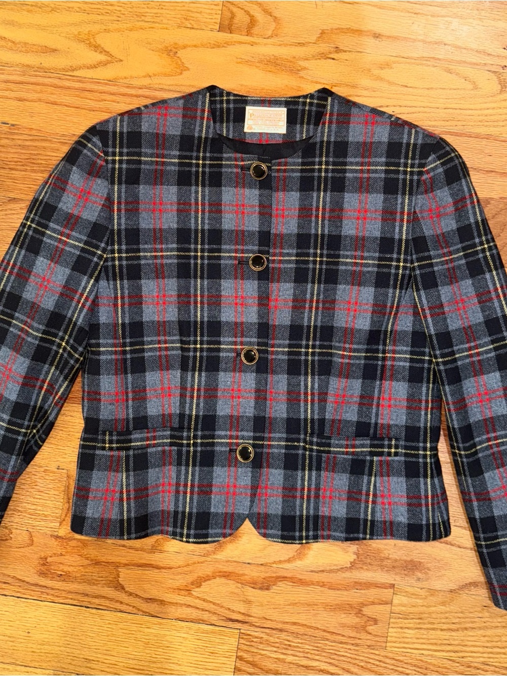 Pendleton wool cropped blazer